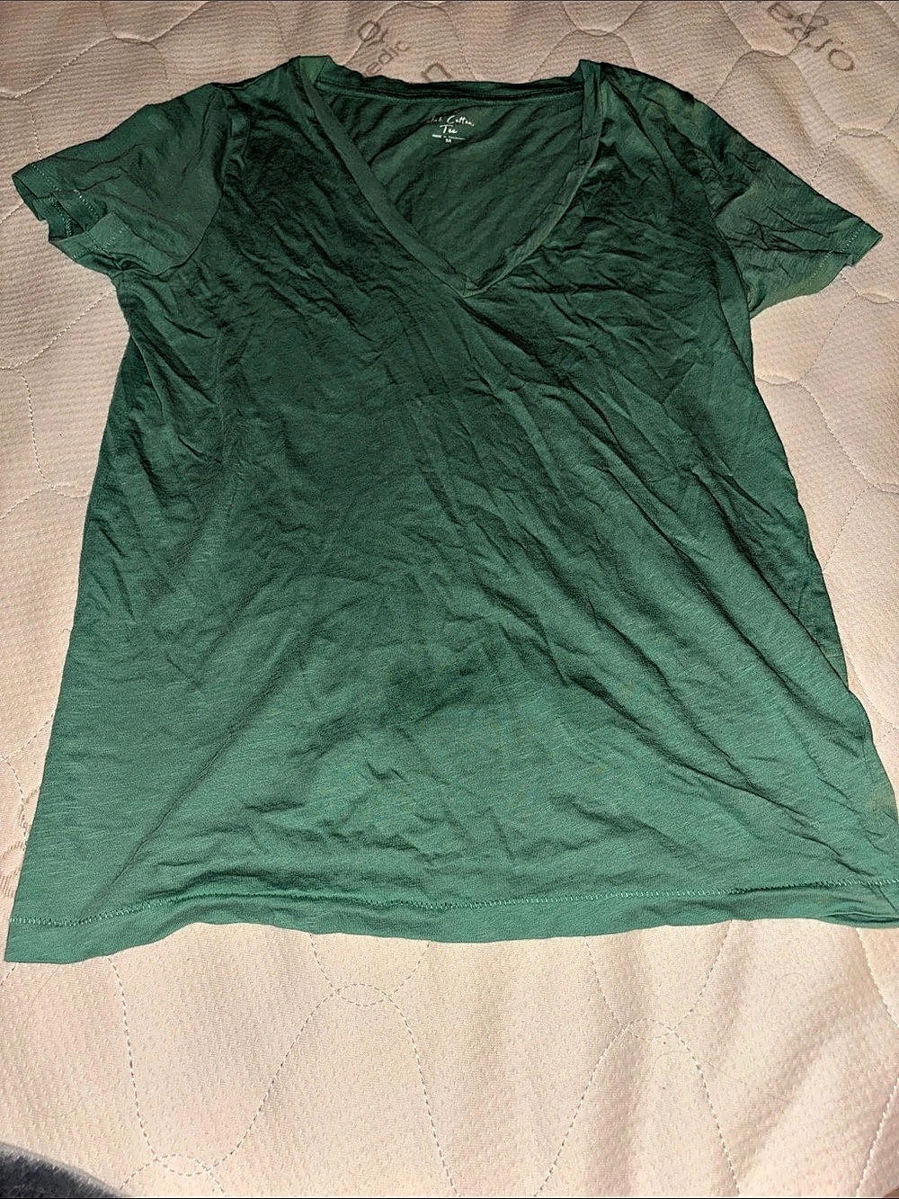 J.Crew Slub Cotton Tee Short Sleeve Green Medium